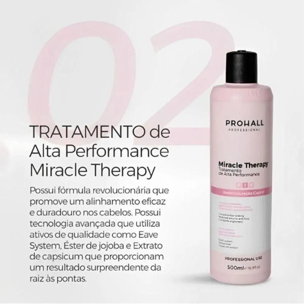 Reestruturação Capilar Prohall Miracle Therapy Passo 2 500ml - Imagem 2