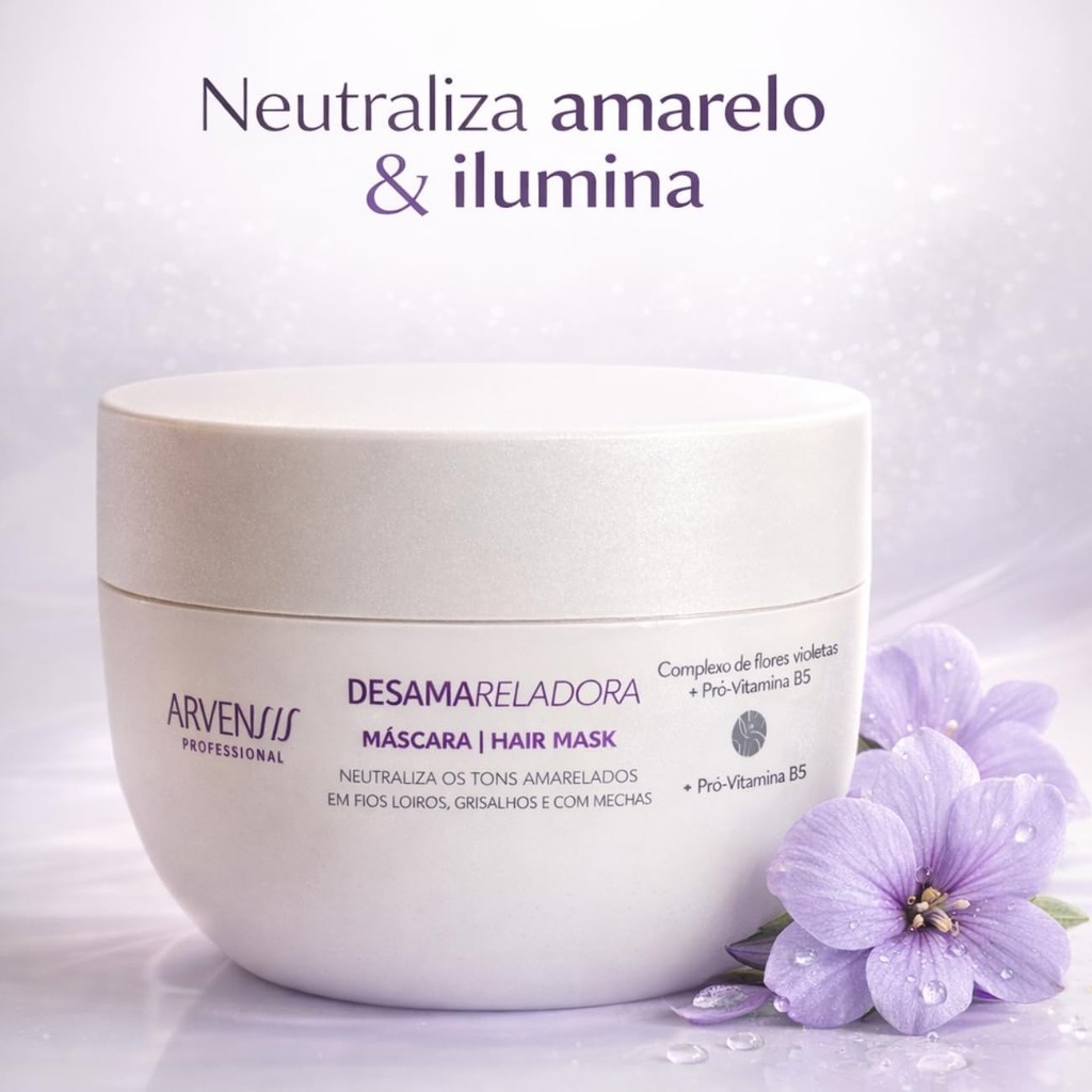 Máscara Capilar Desamareladora Arvensis 250g - Imagem 3