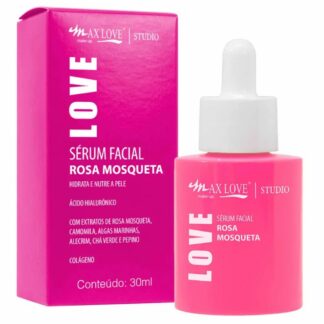 Sérum Facial Max Love Rosa Mosqueta Hidratação e Revitalização 30ml