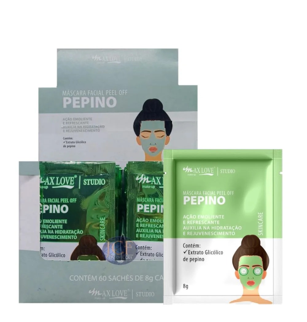 Máscara Facial Peel Off Pepino Max Love Sachê 8g - Imagem 3