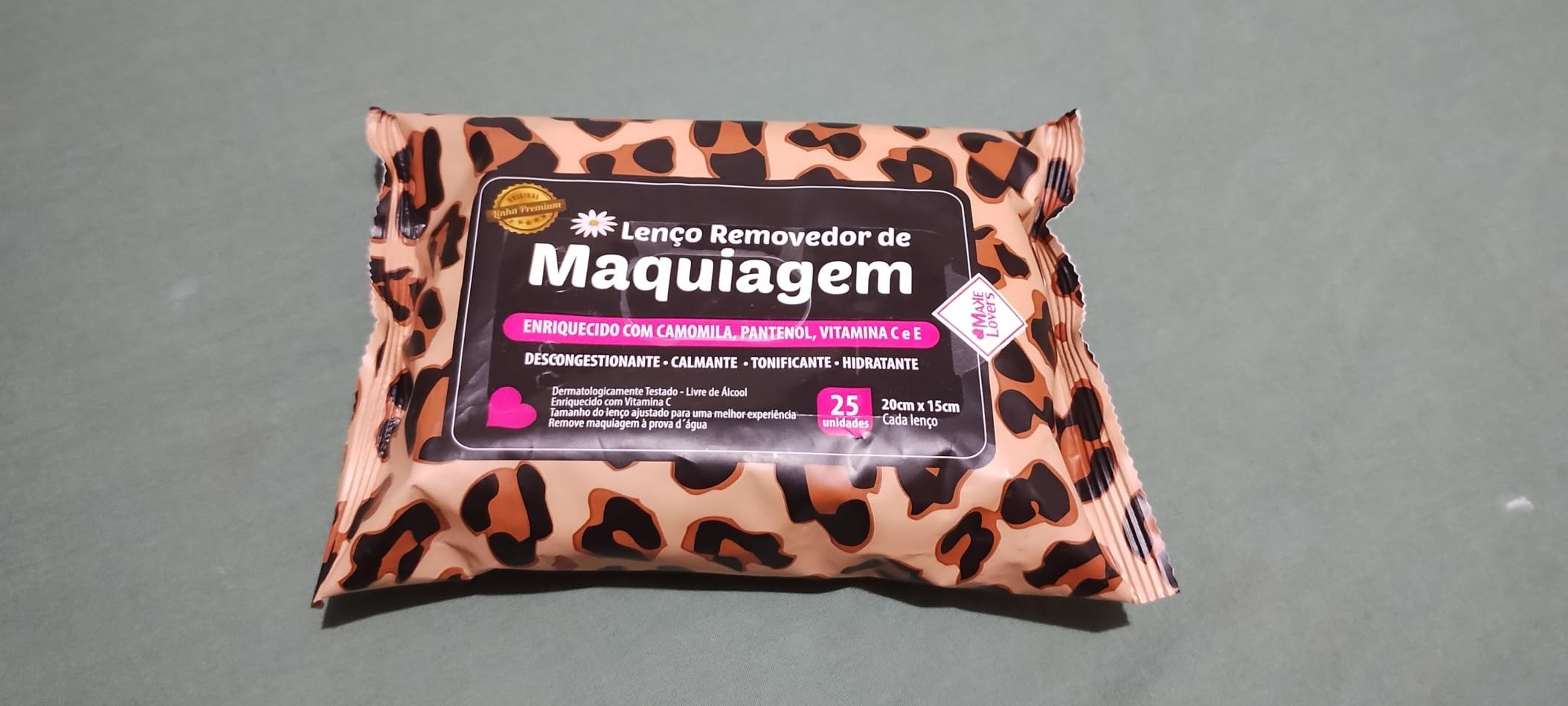 Lenço Demaquilante Makelovers Com 25 Unidades - Super Macio, Onça - Imagem 2