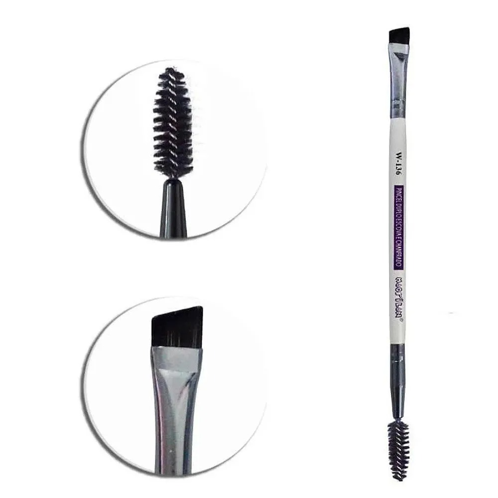 Pincel Duplo Macrilan W136 Chanfrado e Escova Profissional