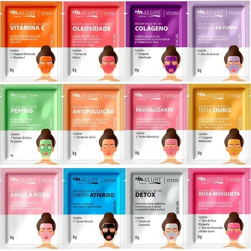 Máscara Facial Peel Off Redutora de Poros Max Love Sachê 8g - Imagem 3