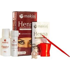 Kit Henna Pó - Castanho Escuro