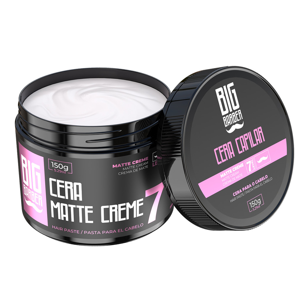 Cera Capilar Efeito Matte 150G Level 7 Big Barber Fixação Forte - Imagem 5