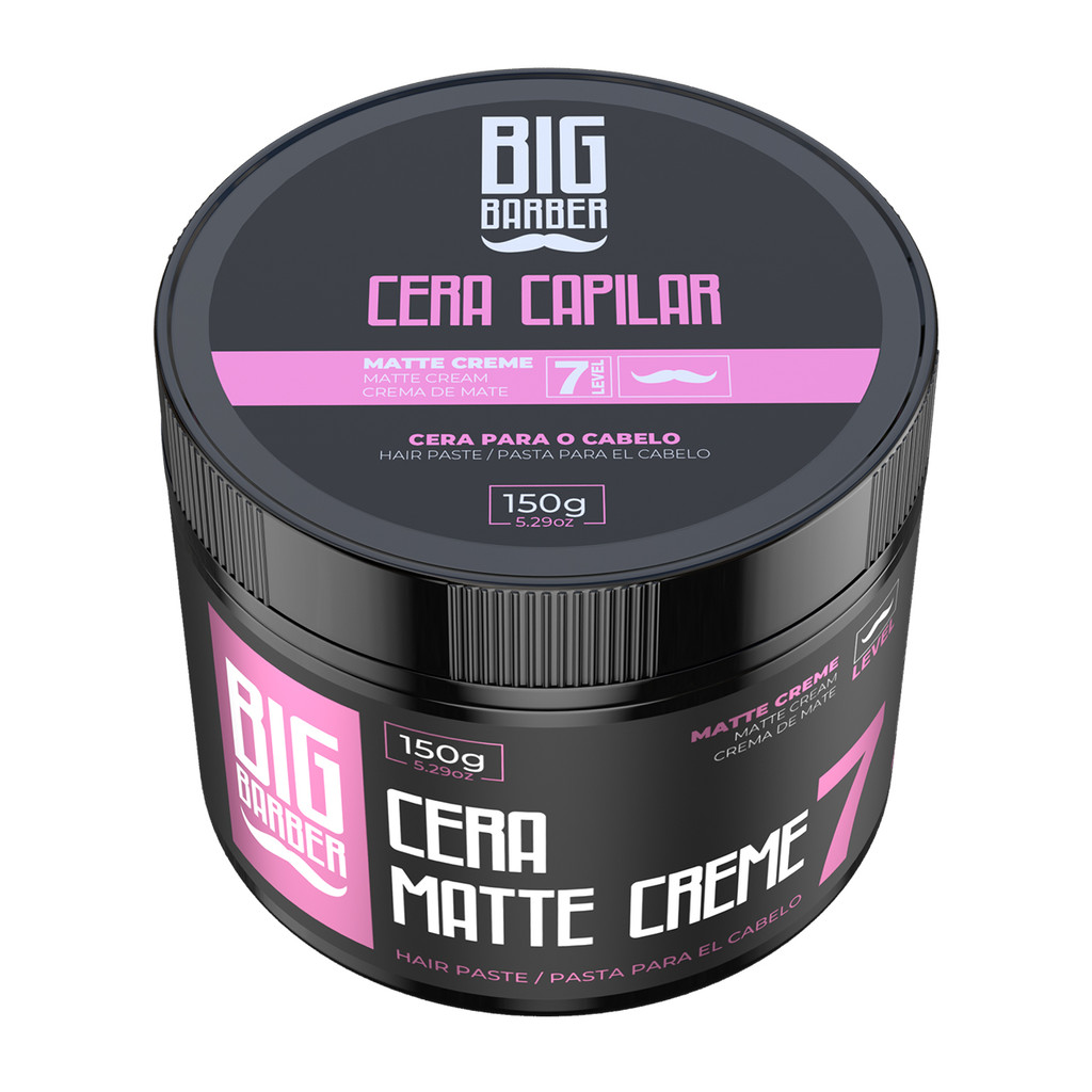 Cera Capilar Efeito Matte 150G Level 7 Big Barber Fixação Forte - Imagem 6