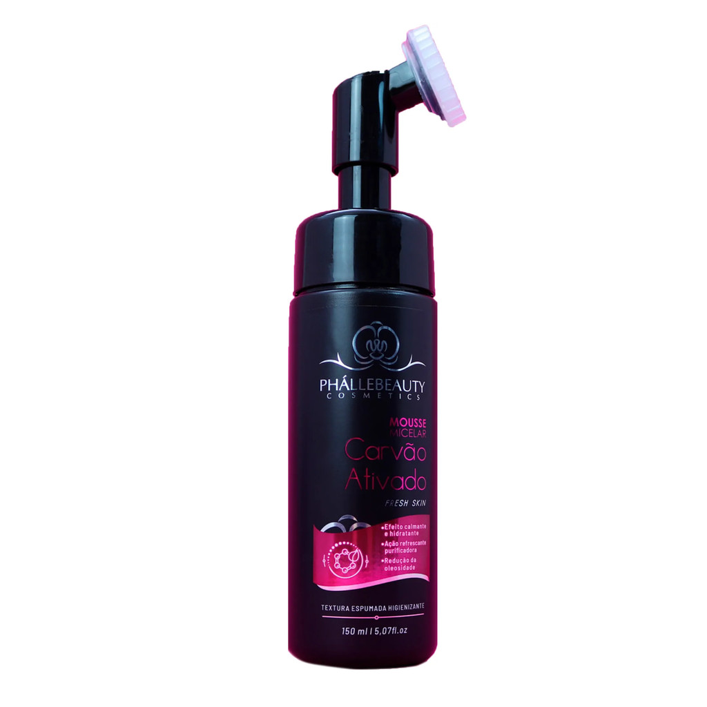 Mousse Micelar Carvão Ativado PhálleBeauty Limpeza Facial 150ml - Imagem 5