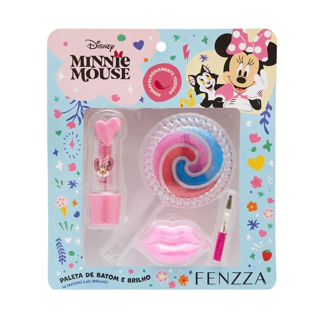 Paleta de Brilho e Batom Minnie Teen Fenzza