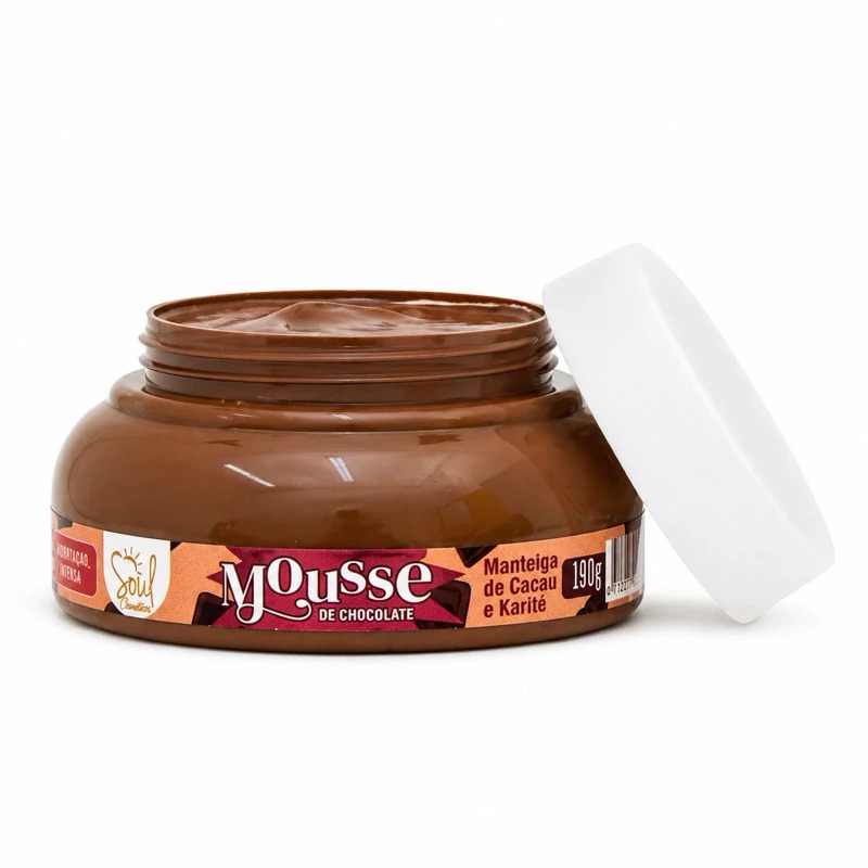Geleia Hidratante Corporal Soul Cosméticos Mousse de Chocolate 190g - Imagem 5