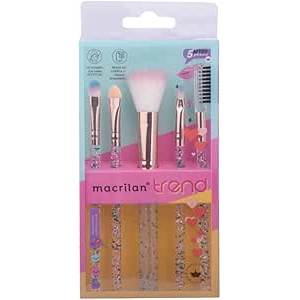 Kit Com 5 Pincéis Para Maquiagem