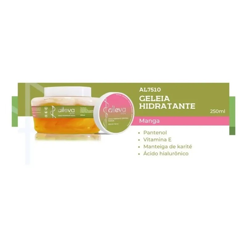 Geleia Hidratante Corporal Manga Alleva 250ml - Imagem 6