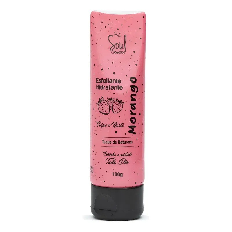 Hidratante Esfoliante Morango Soul Cosméticos 100g - Imagem 5