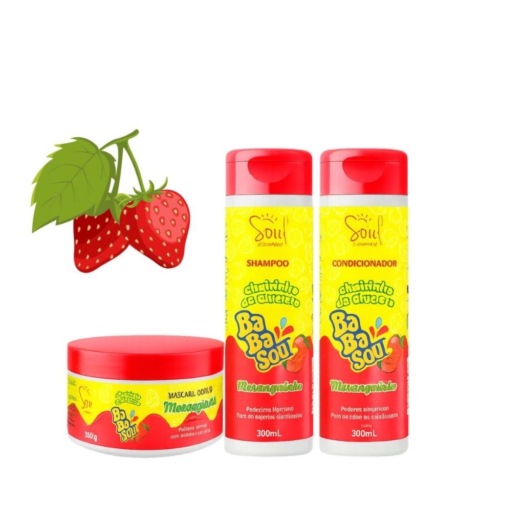 Kit BabaSoul Cheirinho de Chiclete Shampoo Condicionador e Máscara - Imagem 6