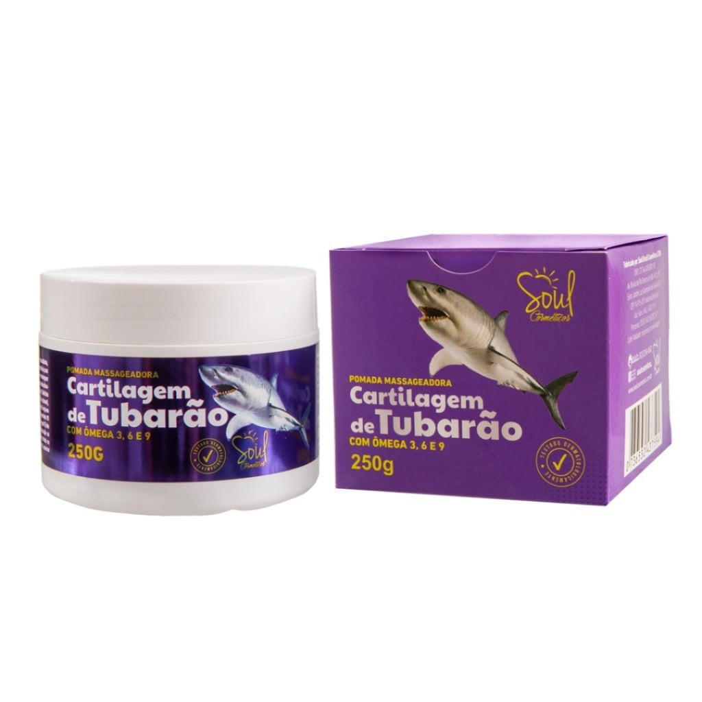 Pomada Massageadora Cartilagem Tubarão 250g Soul Cosméticos - Imagem 6