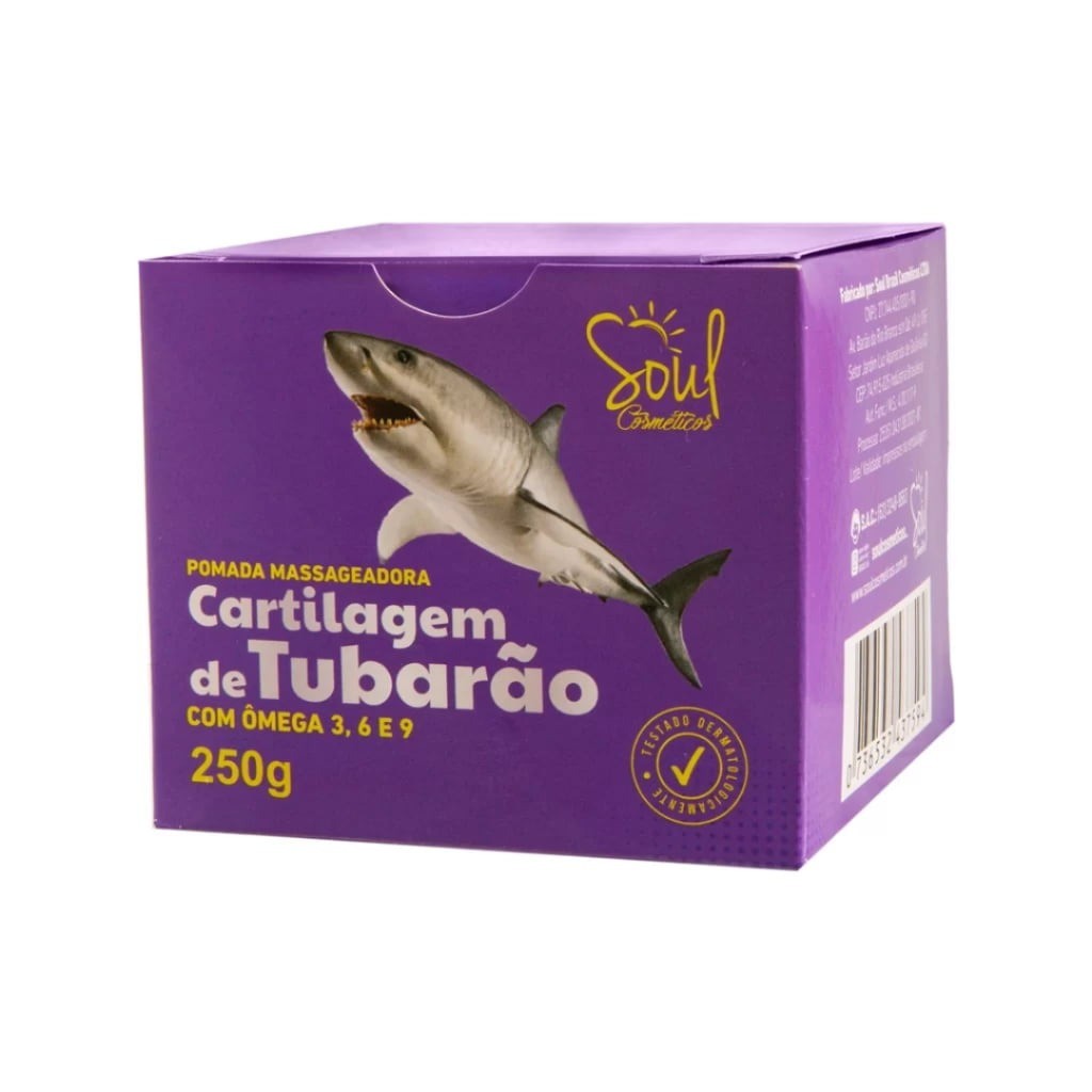 Pomada Massageadora Cartilagem Tubarão 250g Soul Cosméticos - Imagem 10