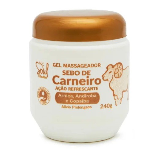 Gel Massageador Sebo de Carneiro Soul Cosméticos 240g - Imagem 2
