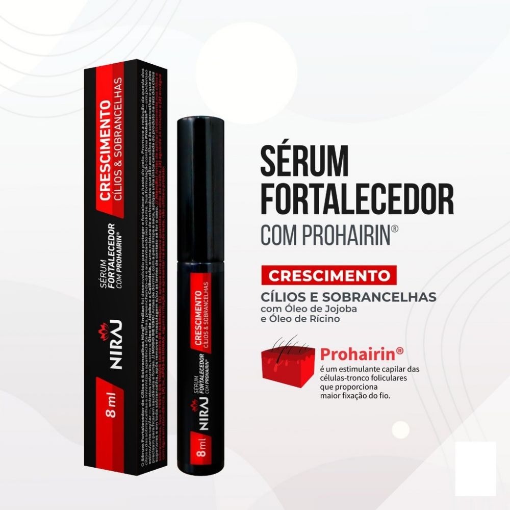 Niraj Sérum Crescimento e Fortalecimento Cílios e Sobrancelhas 8ml Prohairin - Imagem 4