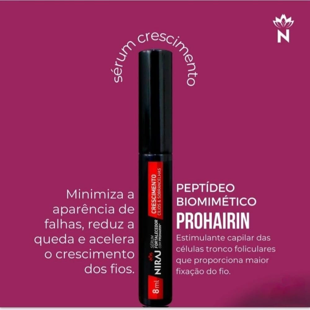 Niraj Sérum Crescimento e Fortalecimento Cílios e Sobrancelhas 8ml Prohairin - Imagem 6