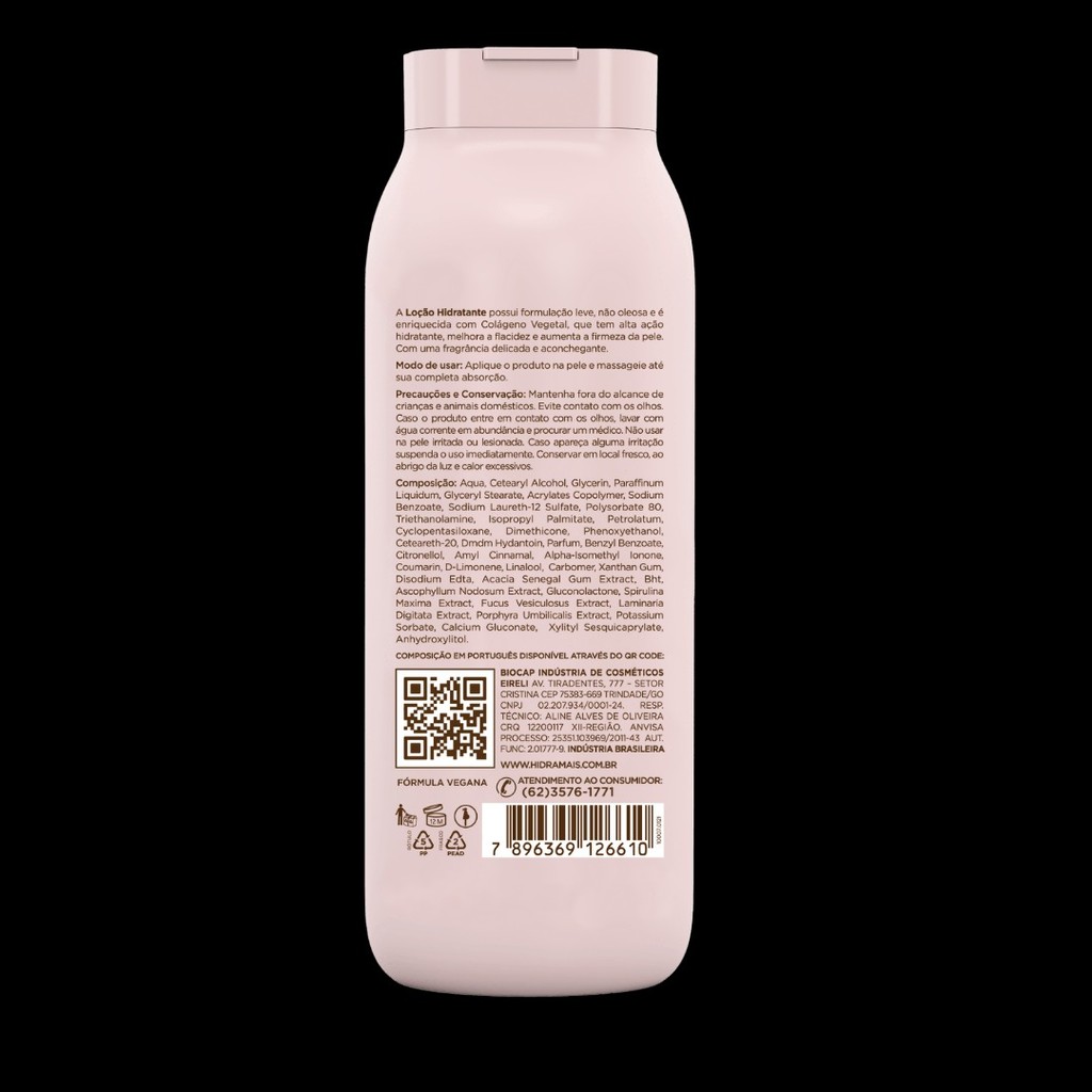 Loção Corporal Perfume De Bebê Hidramais Hidratante 500ml - Imagem 2