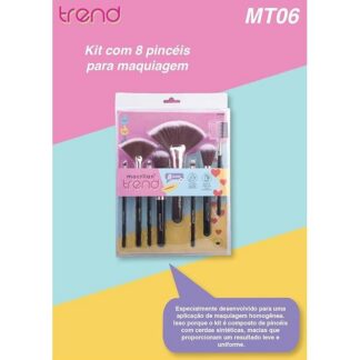 Kit Com 8 Pincéis Para Maquiagem - Macrilan