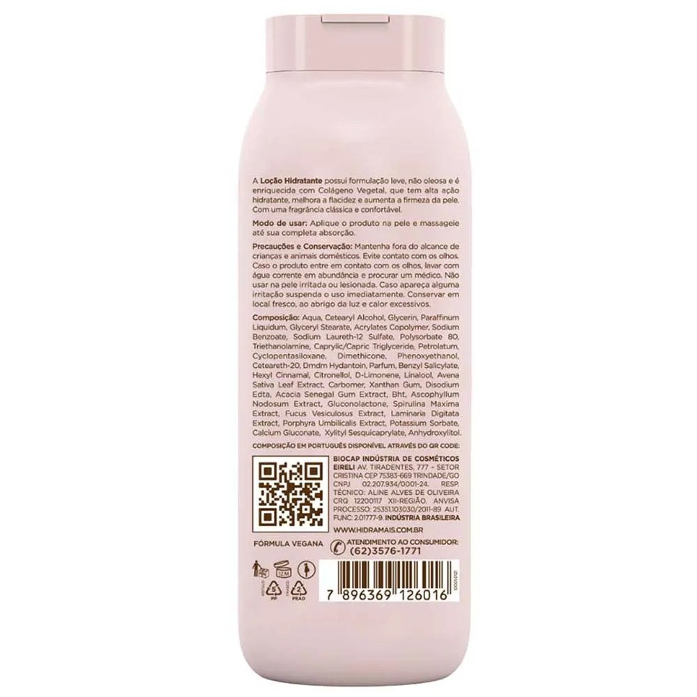 Loção Corporal Hidramais Aveia 500ml Hidratante Desodorante Pele Macia - Imagem 8