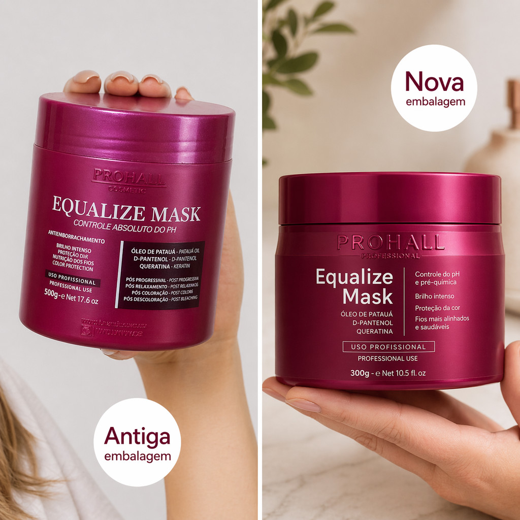 Máscara Capilar Prohall Equalize 300g Hidratação e Controle do Frizz - Imagem 5