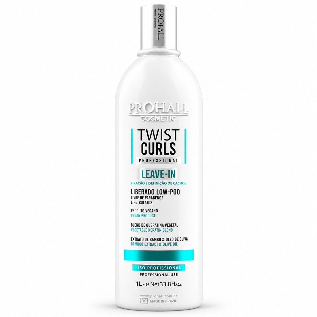 Leave-In Twist Curls Prohall 1L Cachos Definição Hidratação - Imagem 3