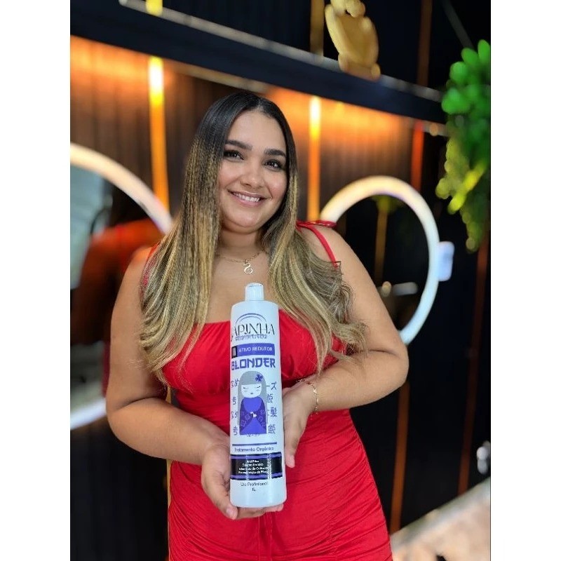 Kit Progressiva Blonder Orgânico Japinha Shampoo 1L + Ativador 1L - Imagem 6