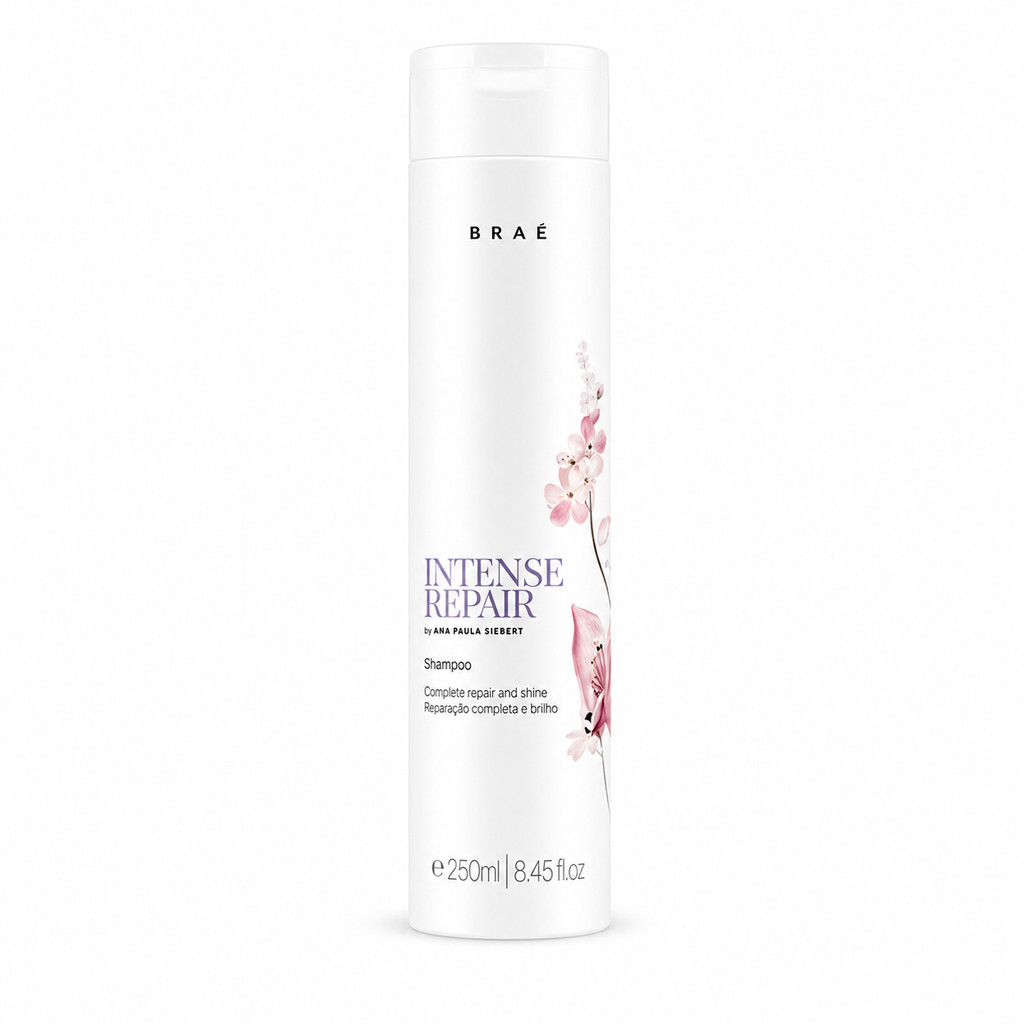 Shampoo Braé Intense Repair 250ml Para Cabelos Danificados Todos os Tipos de Cabelo