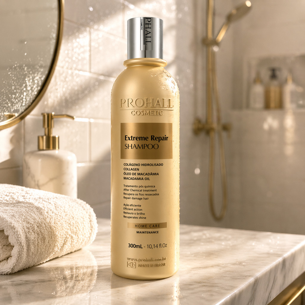 Shampoo Prohall Extreme Repair 300ml - Imagem 3