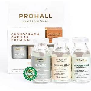 Prohall - Kit 3 Ampolas Cronograma Capilar 15ml