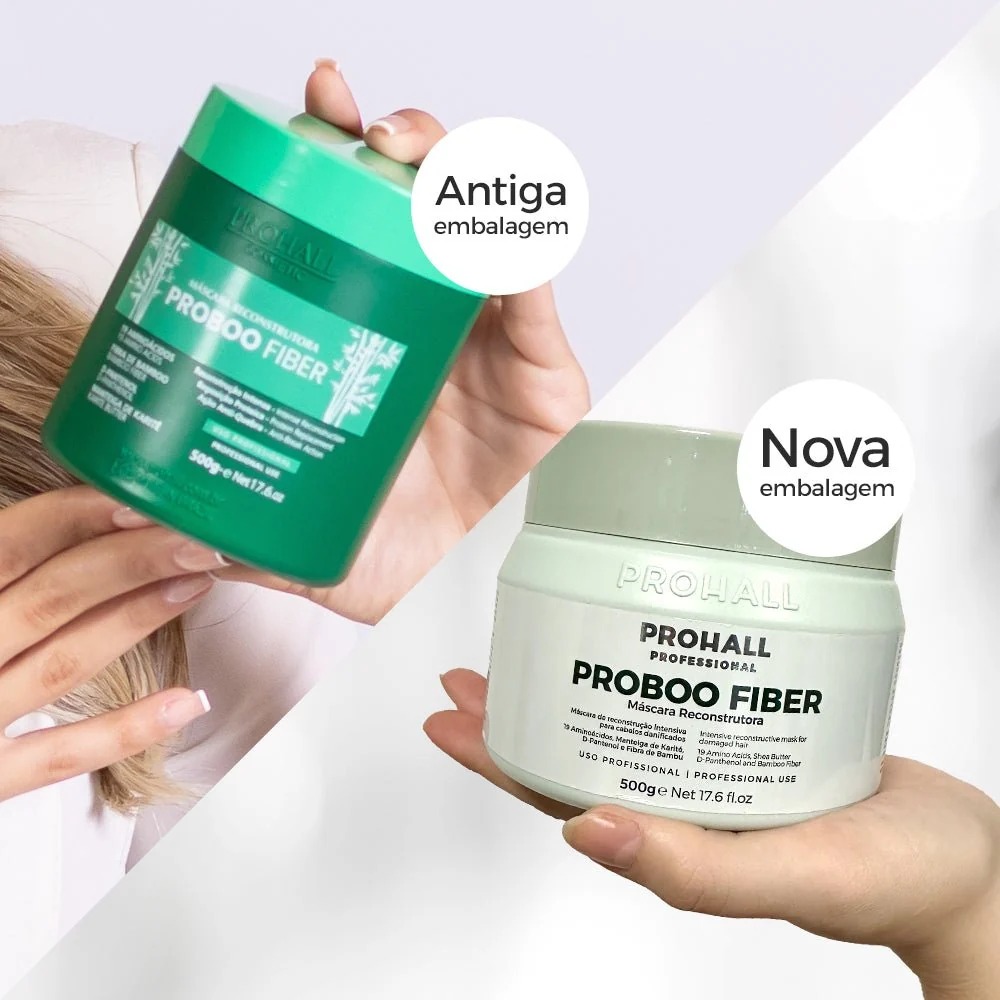 Máscara de Reconstrução Intensiva Prohall Proboo Fiber 500g - Imagem 2