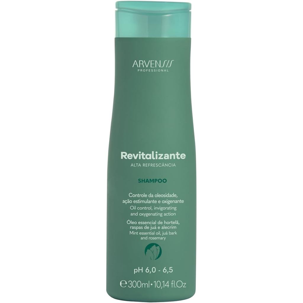 Shampoo Arvensis Revitalizante 300ml Limpeza Suave Brilho Maciez Uso Diário