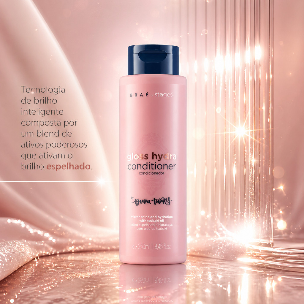 Condicionador Braé Stages Gloss Hydra 250ml hidratação - Imagem 3