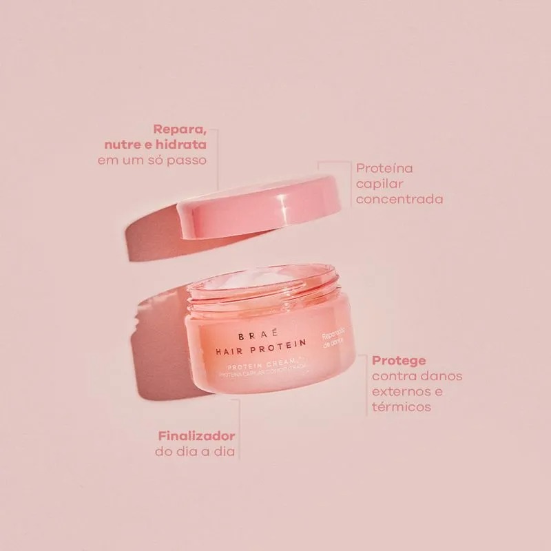 Hair Protein Proteína Capilar Concentrada Anti Frizz Reconstrução e Proteção 80g - Imagem 8