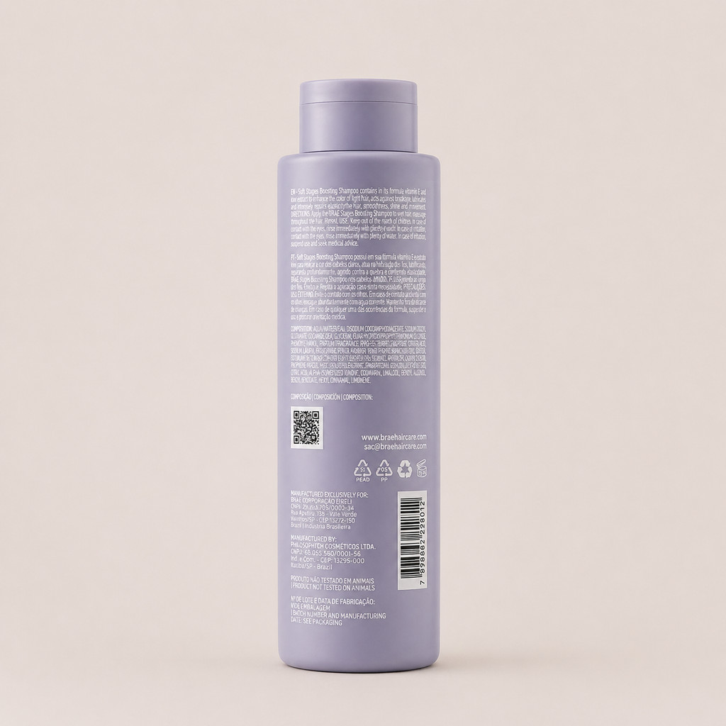 Shampoo Braé Stages Blonding Matizador Violeta Antiamarelado Brilho Loiros 250ml - Imagem 7