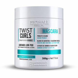 Máscara Ultra Hidratante Low Poo Twist Curls Cachos 500g Cachos Definidos e hidratados
