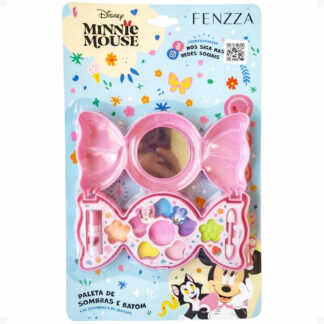 Paleta de Sombras e Batom Fenzza Minnie Teen Compacta