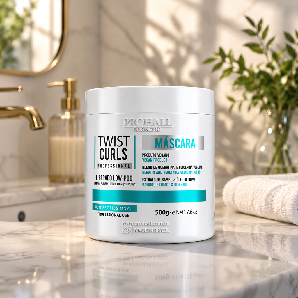 Máscara Ultra Hidratante Low Poo Twist Curls Cachos 500g Cachos Definidos e hidratados - Imagem 7