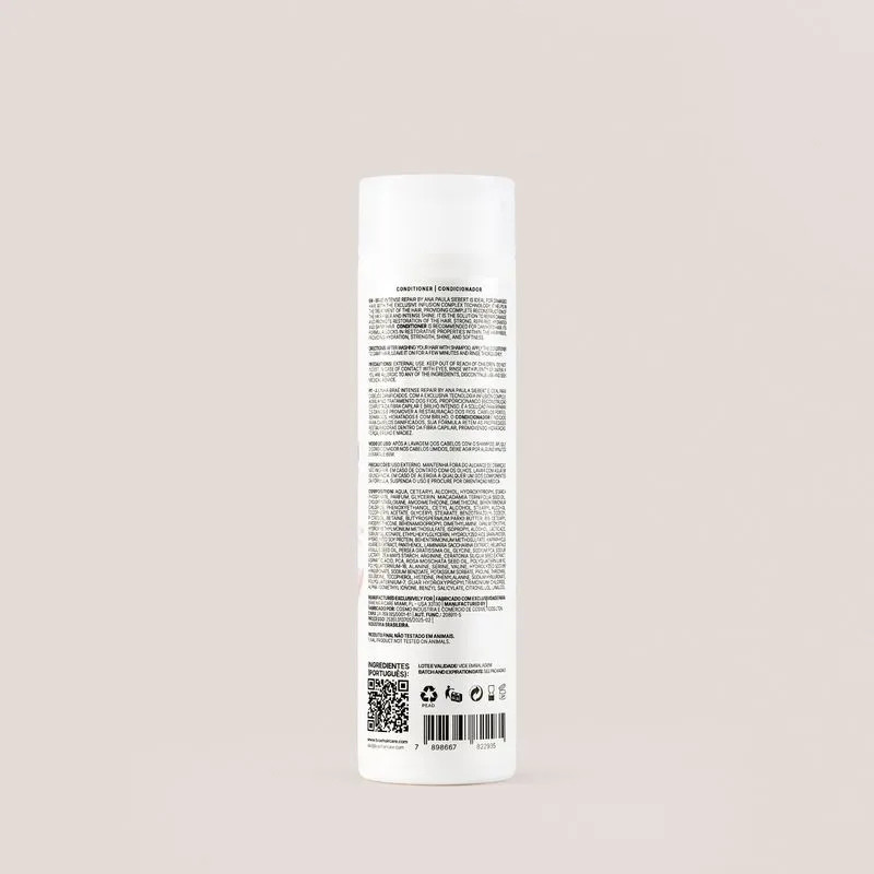 Condicionador Braé Intense Repair 250ml Para Cabelos Danificados Todos os Tipos de Cabelo - Imagem 5