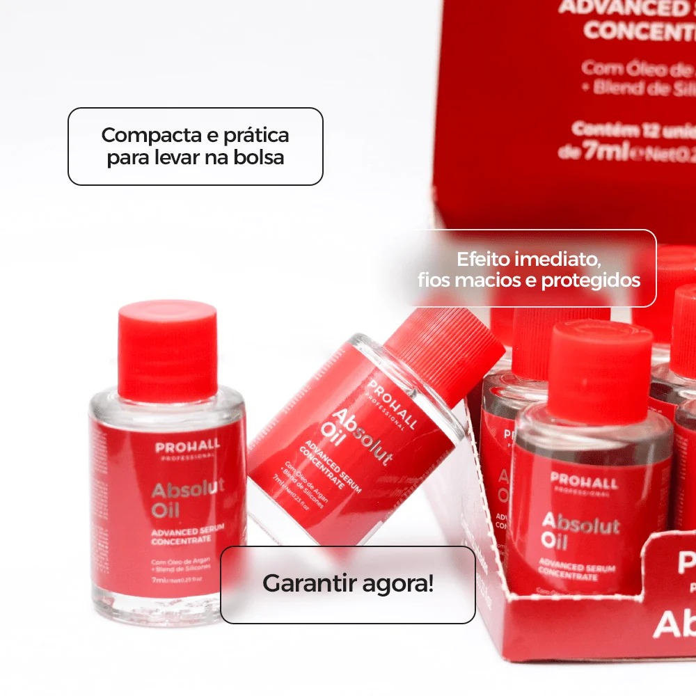 Kit Sérum Óleo Reparador Absolut Oil 7ml 12 unidades - Imagem 2