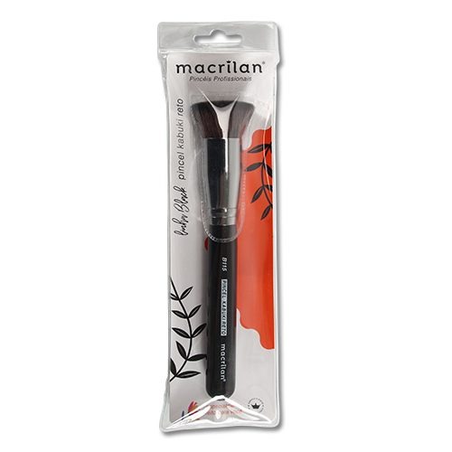 Pincel Macrilan B115 Profissional Kabuki Reto Linha B - Imagem 3
