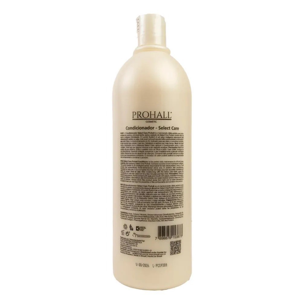 Condicionador Prohall Select Care Pós Química 300ml Hidratação Profunda - Imagem 7