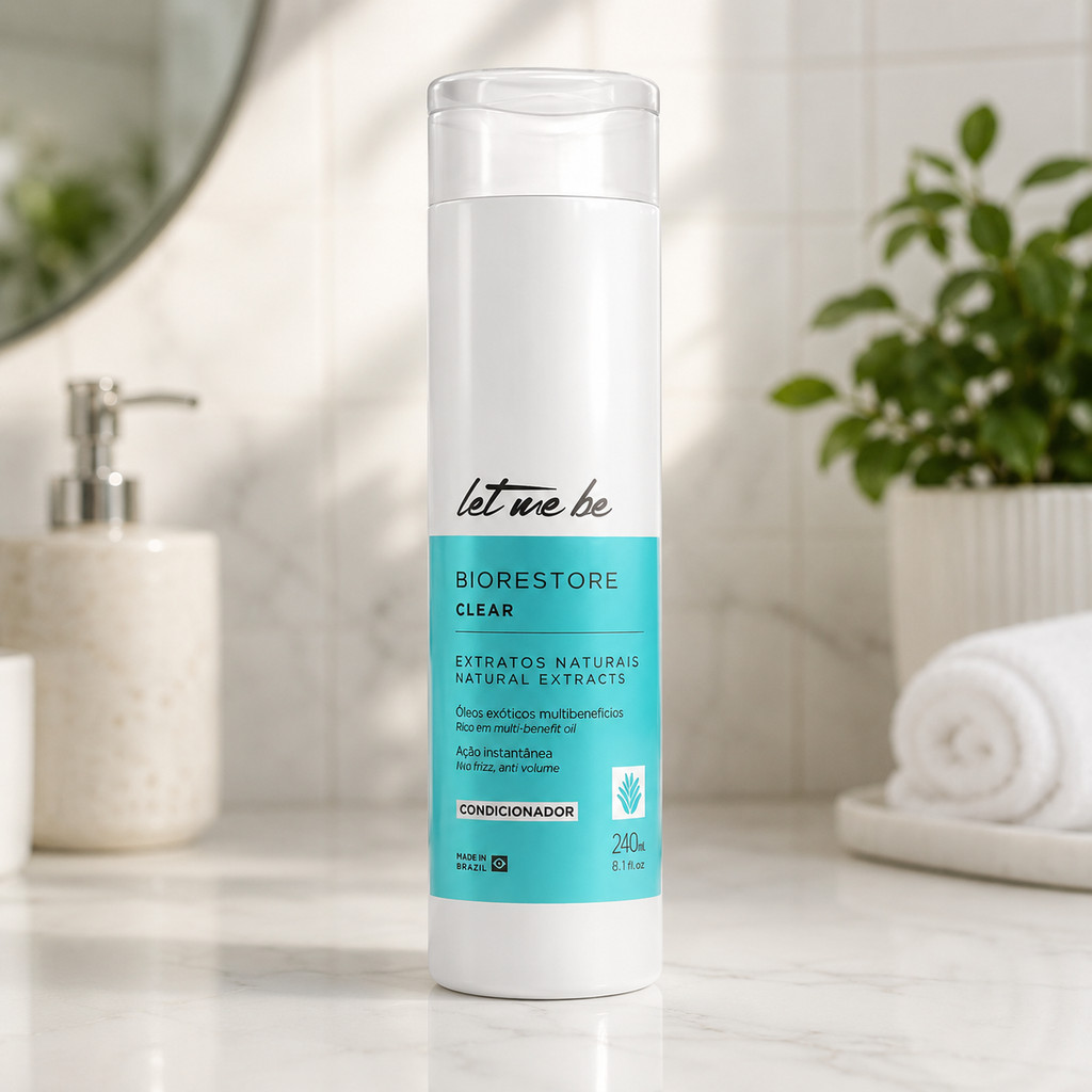 Condicionador Let Me Be Biorestore 240ml Hidratação Maciez Brilho - Imagem 3