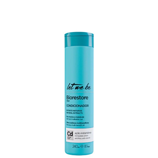 Condicionador Let Me Be Biorestore 240ml Hidratação Maciez Brilho - Imagem 5