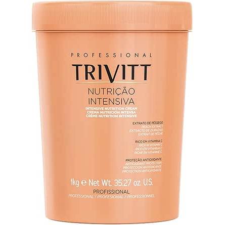 Máscara De Cabelo Nutrição Capilar Itallian Hairtech Trivitt 1kg - Hidratação Intensa, Brilho E Maciez