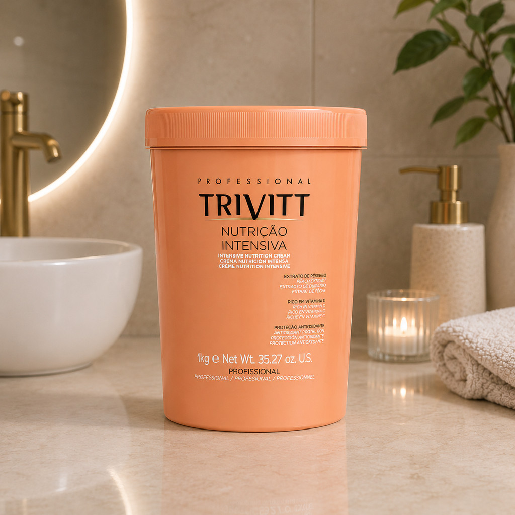 Máscara De Cabelo Nutrição Capilar Itallian Hairtech Trivitt 1kg - Hidratação Intensa, Brilho E Maciez - Imagem 2