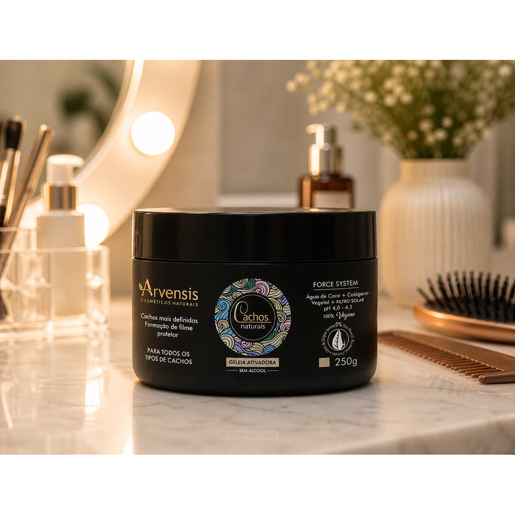 Geléia Ativadora de Cachos Arvensis Suave 300g Definição Antifrizz e Proteção Solar - Imagem 6