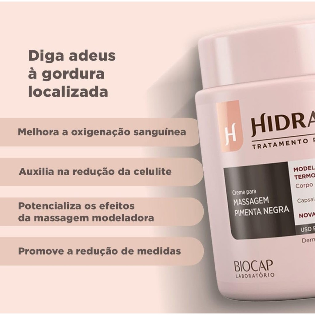 Creme para Massagem Pimenta Negra 1Kg - Imagem 2