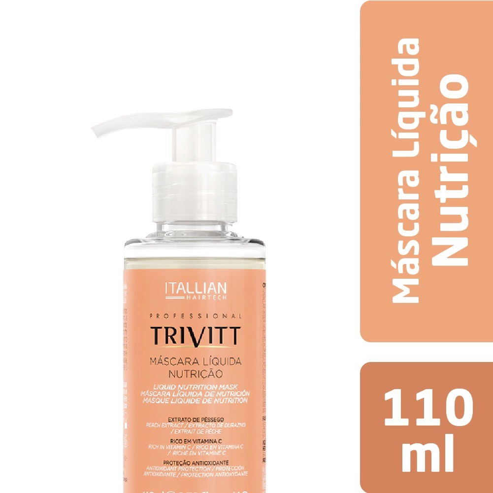 Máscara Líquida Nutrição Trivitt Anti Frizz E Brilho 110ml - Imagem 3